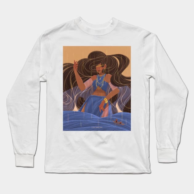 Anitun Tabun | Philippine Goddess of Wind and Rain Long Sleeve T-Shirt by samsum.art